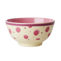 Pink Watercolour Splash Print Melamine Bowl By Rice DK